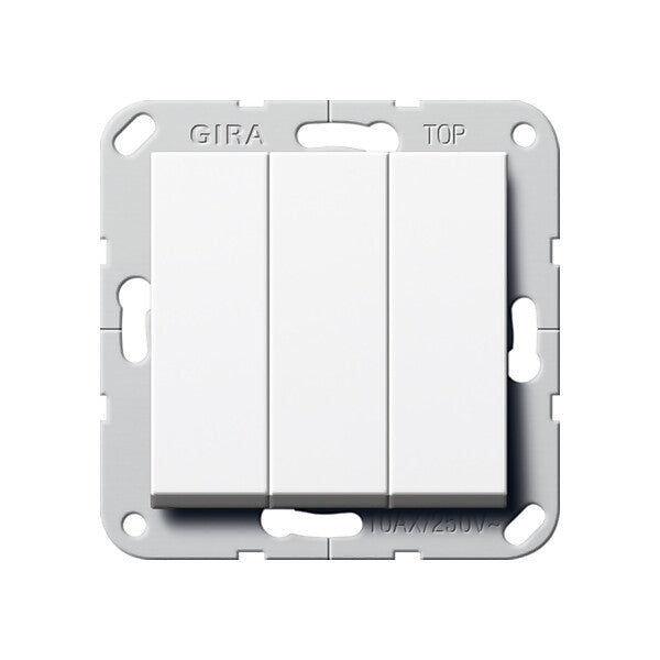 Gira Wippschalter Wechsel 3fach System 55 Reinweiß 283203